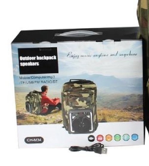 Mochila Caixa De Som Integrada Bluetooth Rádio FM Micro Sd - 4