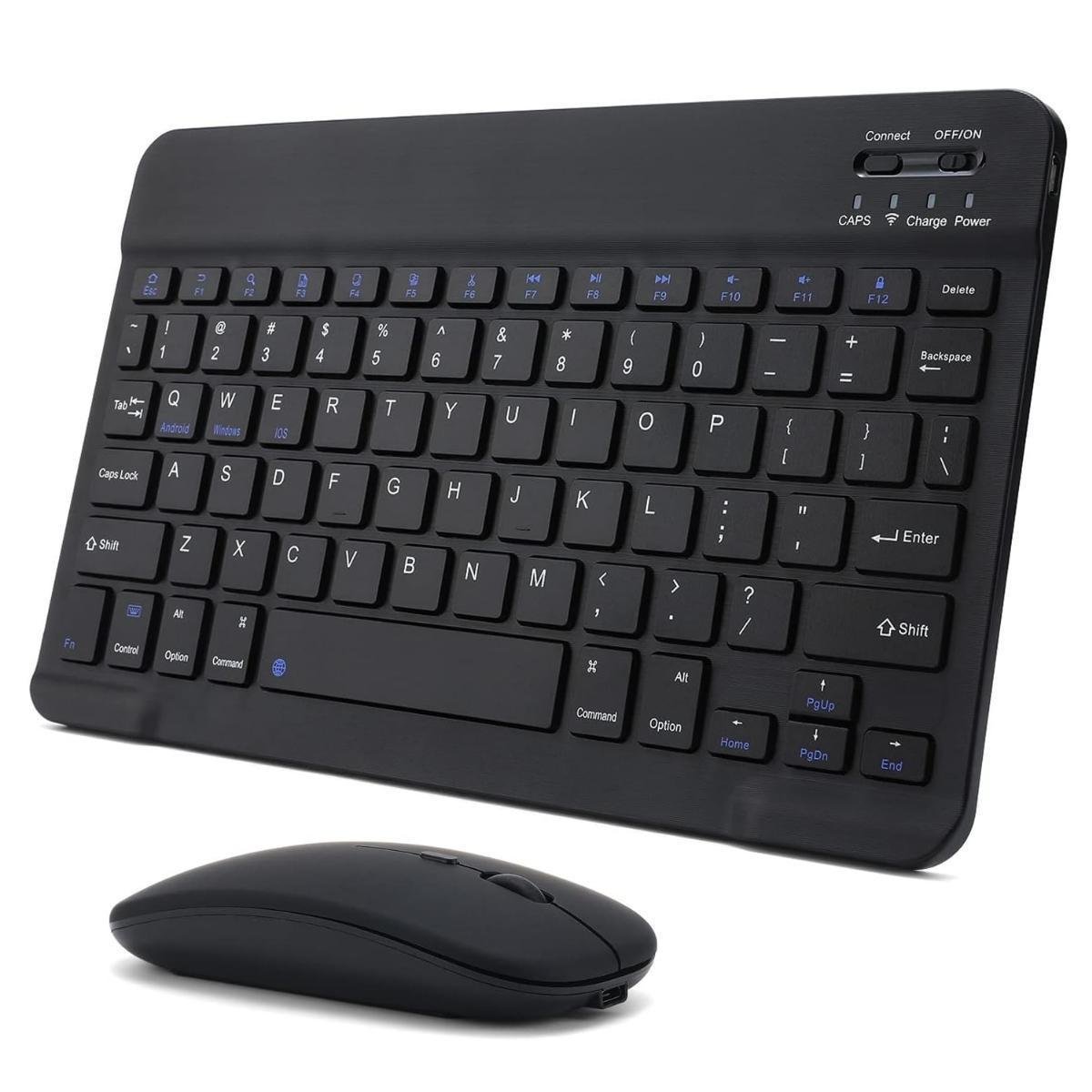 Kit Teclado + Mouse sem Fio Samsung A7 Lite Preto Bluetooth