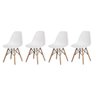 Kit 4 Cadeiras Eiffel Eames Dsw Branco Base Pp - 1