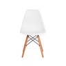 Kit 4 Cadeiras Eiffel Eames Dsw Branco Base Pp - 3