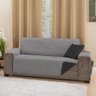 Capa Protetora de Sofá King 4 Lugares Impermeável Dupla Face:cinza e Preto - 2