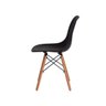 Kit 4 Cadeiras Eiffel Eames Dsw Preta Base Madeira - 4
