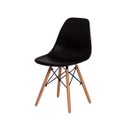 Ver imagem 2 de Kit 4 Cadeiras Eiffel Eames Dsw Preta Base Madeira