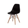 Kit 4 Cadeiras Eiffel Eames Dsw Preta Base Madeira - 2