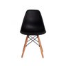 Kit 4 Cadeiras Eiffel Eames Dsw Preta Base Madeira - 3