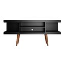 Ver imagem 4 de Rack para Tvs até 55 Utopia 135 cm Retrô 2 Nichos Sala Estar - Preto Fosco