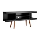 Ver imagem 2 de Rack para Tvs até 55 Utopia 135 cm Retrô 2 Nichos Sala Estar - Preto Fosco