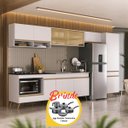 Ver imagem 1 de Cozinha Completa c/Balcão para Cooktop Veneza MP2276 Multimóveis + Brinde Jogo de Panelas Tramontina