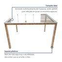 Ver imagem 5 de Conjunto Sala de Jantar 4 Lugares Retangular Tampo de Vidro 120X85cm Mesa Smart com Cadeiras Mono