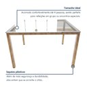 Ver imagem 5 de Conjunto Sala de Jantar 4 Lugares Retangular Tampo de Vidro 120x85cm Mesa Smart com Cadeiras Mono Branco
