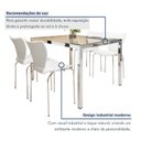 Ver imagem 6 de Conjunto Sala de Jantar 4 Lugares Retangular Tampo de Vidro 120X85cm Mesa Smart com Cadeiras Mono