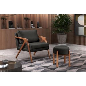 Conjunto 2 Poltrona Mona Luxo Madeira Maciça Veludo:veludo Preto