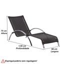 Ver imagem 4 de Espreguiçadeira em Alumínio e Fibra Sintética - Tabaco