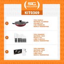 Ver imagem 2 de KIT - Panela Wok Alumínio 28Cm + 1 Conjunto Facas 9pç + 1 Faqueiro Inox 24pç - Tramontina