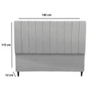 Ver imagem 2 de Cabeceira Estofada para Cama Box Casal Beatriz 160cm Veludo Bege