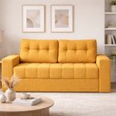 Ver imagem 1 de Sofá Cama de Casal em Tecido Linho 182cm Murilo com Espuma D28