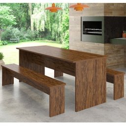 Conjunto Mesa e 2 Bancos Festivo Espresso Móveis - 1