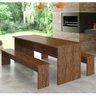 Conjunto Mesa e 2 Bancos Festivo Espresso Móveis - 1