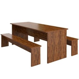 Conjunto Mesa e 2 Bancos Festivo Espresso Móveis - 2