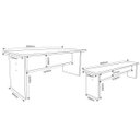 Ver imagem 3 de Conjunto Mesa e 2 Bancos Festivo Espresso Móveis
