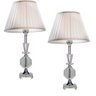 Kit de 2 Abajures Branco 50cm Cristal 6I96 I50E - 1