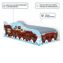 Ver imagem 3 de Cama Infantil Barco Pirata Kids com Colchão MDF Azul Casah