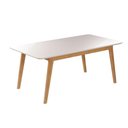 Ver imagem 2 de Mesa de Jantar 4 Lugares com Vidro 120cm Retangular Retrô Multimóveis Crjcm-MES008 Cinamomo/Off