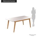Ver imagem 4 de Mesa de Jantar 4 Lugares com Vidro 120cm Retangular Retrô Multimóveis Crjcm-MES008 Cinamomo/Off