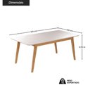 Ver imagem 3 de Mesa de Jantar 4 Lugares com Vidro 120cm Retangular Retrô Multimóveis Crjcm-MES008 Cinamomo/Off