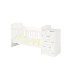 Berço com Cômoda 4 Gavetas Multiuso Trocador Quarto de Bebê - 2