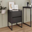 Ver imagem 3 de Gaveteiro Industrial com Gaveta Lelly - Preto Onix