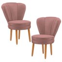 Ver imagem 1 de Conjunto 2 Cadeiras Confortável para Mesa de Jantar Decor Cozinha Tecido Veludo