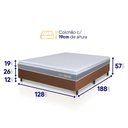 Ver imagem 3 de Conjunto Box Marrom Durban Cinza Espuma D28 Viúva 128x188x57 - King House