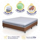 Ver imagem 4 de Conjunto Box Marrom Durban Cinza Espuma D28 Viúva 128x188x57 - King House