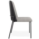 Ver imagem 6 de Cadeira Decorativa Estofada Sala de Jantar Bella L02 Couríssimo Preto Linho Cinza Escuro - Lyam Deco