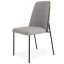 Ver imagem 7 de Cadeira Decorativa Estofada Sala de Jantar Bella L02 Couríssimo Preto Linho Cinza Escuro - Lyam Deco