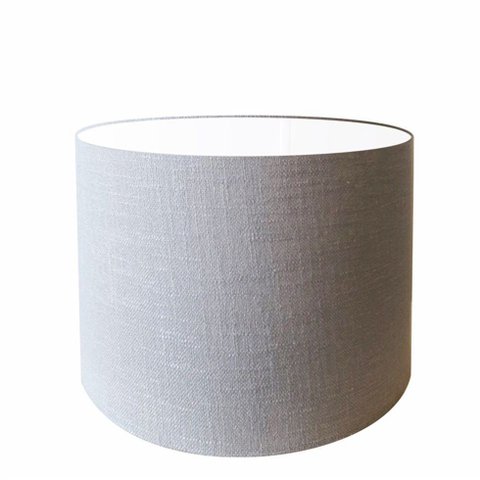 Cúpula Abajur e Luminária em Tecido Cilíndrica Vivare Cp-8019 Ø40x30cm - Bocal Europeu - Rustico Cin