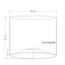 Ver imagem 3 de Cúpula Abajur e Luminária em Tecido Cilíndrica Vivare Cp-8019 Ø40x30cm - Bocal Europeu - Rustico Cin