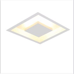 Luminária Plafon Embutir Quadrado Home 250-2 Usina - 1