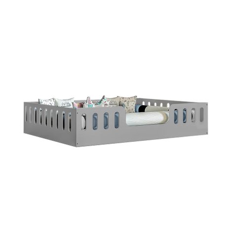 Cama Casal Infantil Helo com Colchão D28 para Quarto Infantil em Mdf e Design Funcional Premium - Ci
