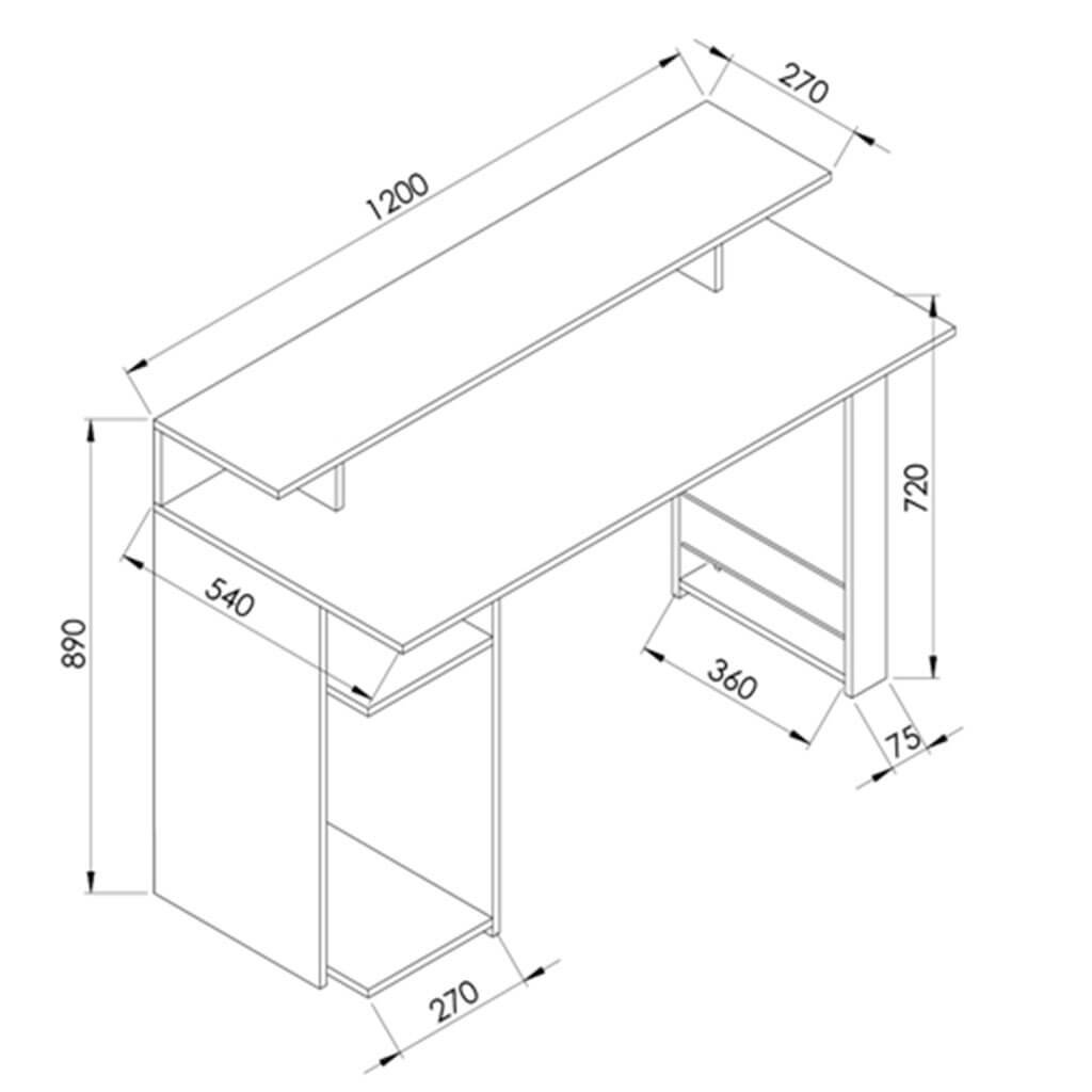 Mesa para Computador Estilo Gamer Preto e Vermelho | MadeiraMadeira