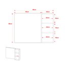 Ver imagem 6 de Armário para Banheiro Aéreo com Espelho - Amêndoa