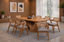 Ver imagem 1 de Sala de Jantar Maciça 8 Lug Torcida 2mts Opala- Sala Nobre