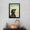Ver imagem 2 de Quadro para Banheiro Dachshund 45x34cm:madeira Preta