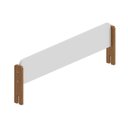 Ver imagem 1 de Grade Inferior para Beliche Aria Casatema MadeiraOriginals Branco/Nogueira