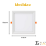 Kit 20 Painel Plafon Embutir Quadrado Recuado Led 12w Opus - Branco - Bco Frio 6500k - 110v/220v - 6