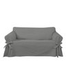 Capa de Sofá 4 Lugares Brim Sarja Puro Algodão Cor Grafite - 1