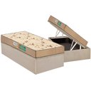 Ver imagem 1 de Cama Box Baú Solteiro: Colchão Espuma Polar D33 Pérola + Base CRC Suede Clean(88x188)