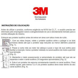 Protetor Auricular 3m 1110 3m Brasil 50 Pares Cor Alaranjado - 6