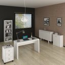 Ver imagem 5 de Conjunto para Escritório 5 Peças Branco Tecnomobili